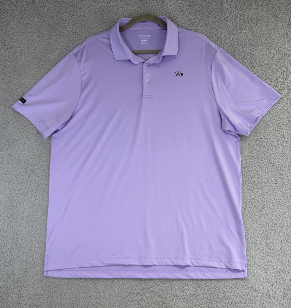 Good Good Polo Shirt Mens Sz XLarge Purple Solid Golf Performance Polo